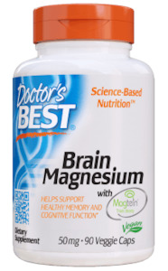 Doctor's Best Brain Magnesium 50mg with Magtein Veggie Caps 90