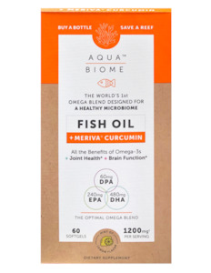 Brain Memory Care: Aqua Biome Fish Oil + Meriva Curcumin Capsules 60