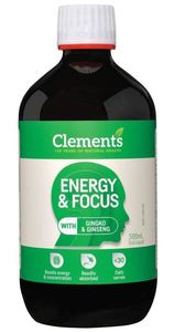 Seniors: Clements Energy & Focus (with Ginkgo & Ginseng) Liquid 500ml