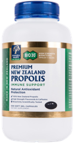 Natural Antiviral Antibiotics: Manuka Health BIO30 New Zealand Propolis Capsules 500