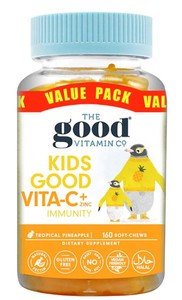 Natural Immune Support: Kids Good Vita-C + Zinc Immunity Soft Chews 160