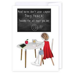 Cards Compliments: Superhero teacher