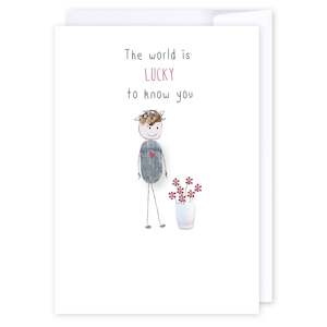Cards Compliments: Lucky to know you