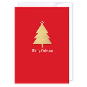 Cards: Red & Gold Christmas Tree