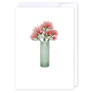 Cards: Pohutukawa in vase