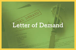 Disputes: Letter of Demand