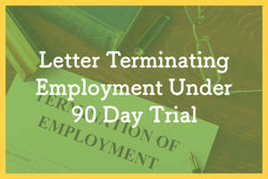 Letter Terminating Employment Under 90 Day Trial