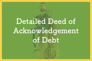 Loans: Detailed Deed of Acknowledgement of Debt