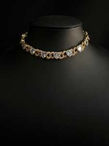 15mm Heart Choker - Gold