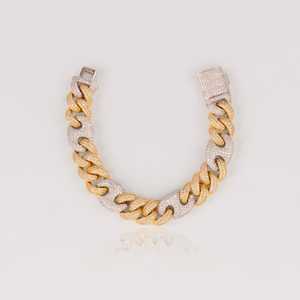 Cuban Link Bracelet: GC Cuban Link Bracelet - gold / white gold