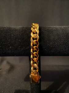 12mm Cuban bracelet - Gold