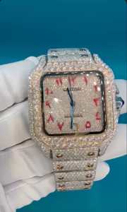 Iced Out Watches: Cartier Santos -  custom watch order