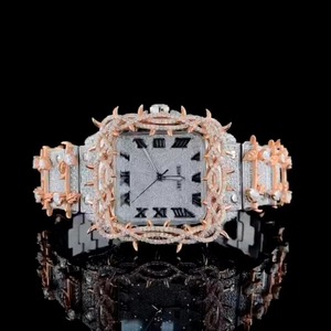 Premium Diamond-Studded Cartier | Custom Iced-Out Moissanite Watch | Luxury Auto&hellip;