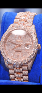 Luxury Iced-Out Rose GoldPpresident model Watch – Fully Encrusted with Diamond&hellip;