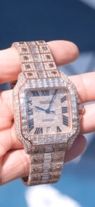 Iced Out Diamond Luxury Watch - Premium Crystal Encrusted Timepiece