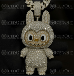 Iced Out Pendants: LABUBU Iced Pendant – Moissanite x S925 Silver