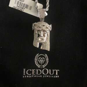 Iced Out Pendants: Jesus Piece Pendant Necklace - IcedOut