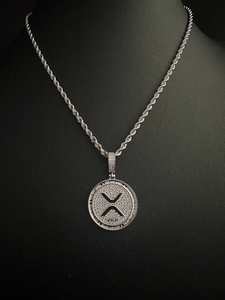 Iced Out Pendants: XRP crypto pendant