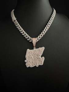 Iced Out Pendants: LOR Pendant 2-tone gold