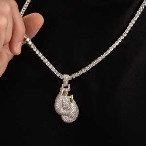 Boxing Glove Pendant Silver