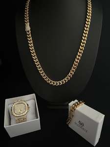 Iced Clasp trio Combo - Gold