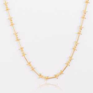 Iced Out Star Necklace_Gold