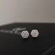 Diamond Cluster Stud Earrings - Iced Out Flower Design Moissanite