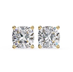 Diamond Earrings: 4.10  CT S925 Lab-Grown Diamond Stud Earrings - Iced Out Design