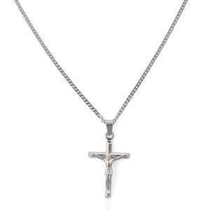 Iced Out Pendants: Crucifix (Silver)