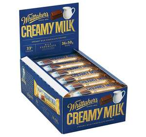 Products: Whittaker’s Creamy Milk Chunky Bar 50g x 36