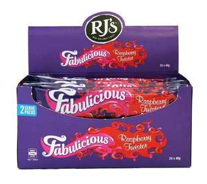 RJ’s Fabulicious Raspberry Twist 40g (Pack of 24)