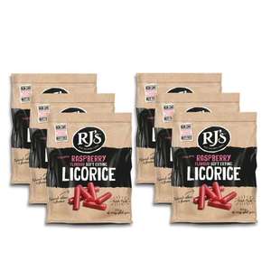 RJ’s Natural Raspberry Soft Eating Licorice 300g x 6