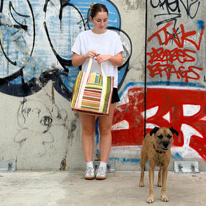 Products: Canvas Market Bag – French Stripe