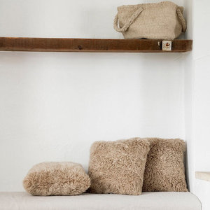 Shaggy Sheepskin Cushion Cover