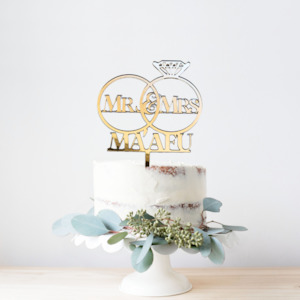 Cake topper: Wedding Acrylic Cake Topper #11