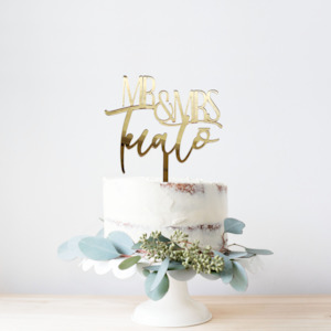 Cake topper: Wedding Acrylic Cake Topper #8