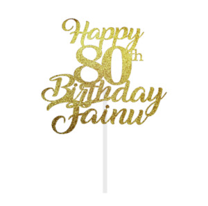 Happy Birthday Cake Topper: Happy Birthday Style 1