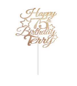 Happy Birthday Cake Topper: Happy Birthday Style 2