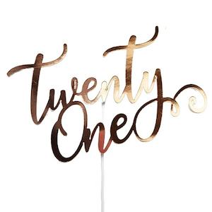 21st Cake Topper: Twenty One Cake Topper