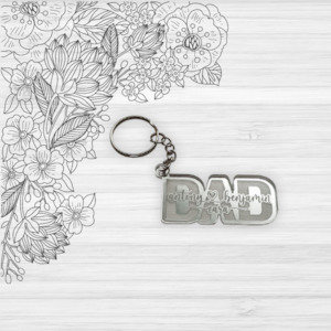 Personalized DAD Key Ring