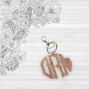 All Christmas Gift: Personalized Monogram Key Ring