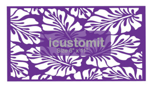 Leaves and Floral Cake Stencil #5