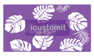 Leaves and Floral Cake Stencil #5