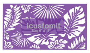 Leaves and Floral Cake Stencil #2