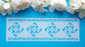 Polynesian Cake Stencil Border#6