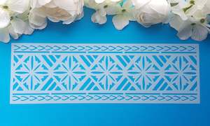 Polynesian Cake Stencil Border#1