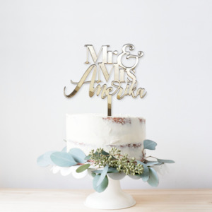 Acrylic Cake Topper: Wedding Acrylic Cake Topper #1
