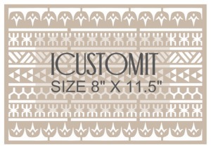 Cook Island Cake Stencil #1
