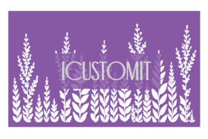 Leaves and Floral Cake Stencil #8.2