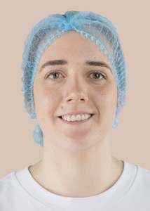 1000 Disposable Hats | Crimp Style - Blue